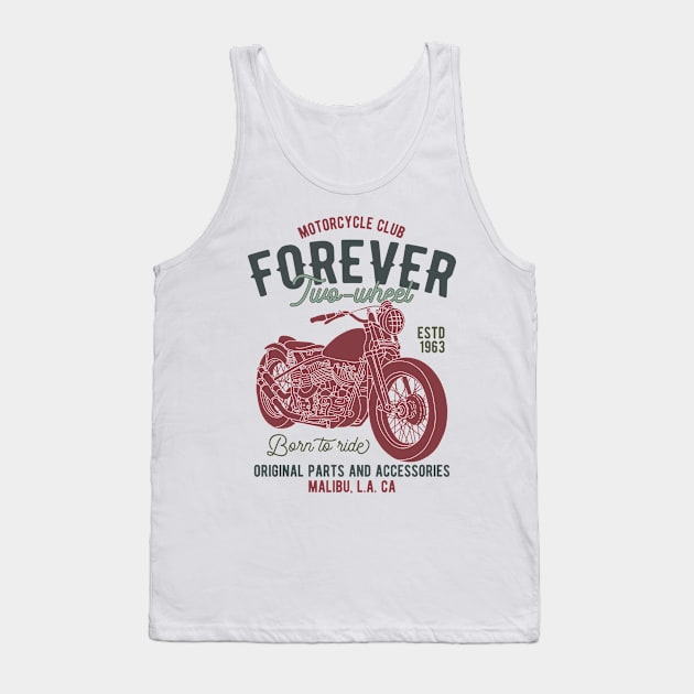 Forever Two Wheel Malibu Los Angels California Tank Top by BrillianD